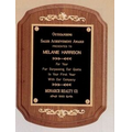 Coventry Series American Walnut Plaque w/ Engraving Plate (9"x12")